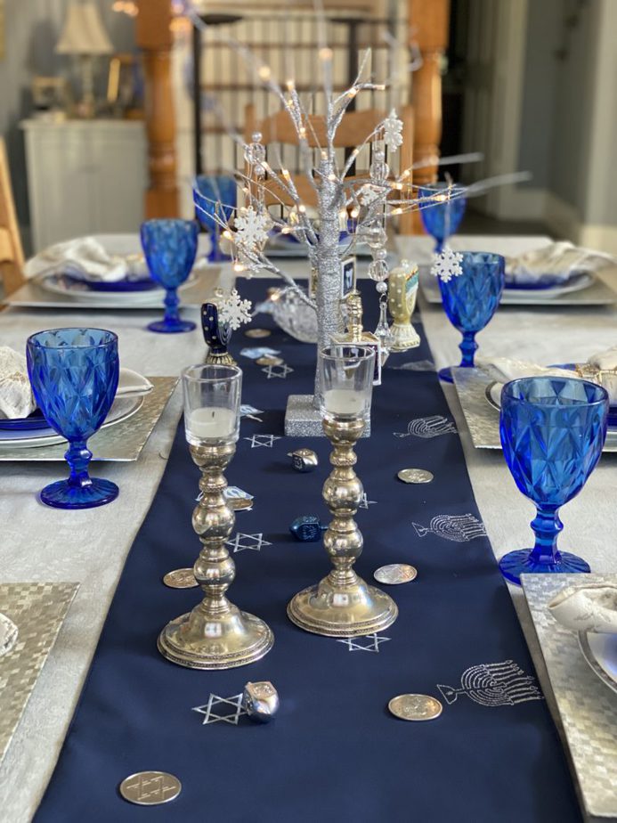 Hanukkah Decorations Dining Table Centerpiece